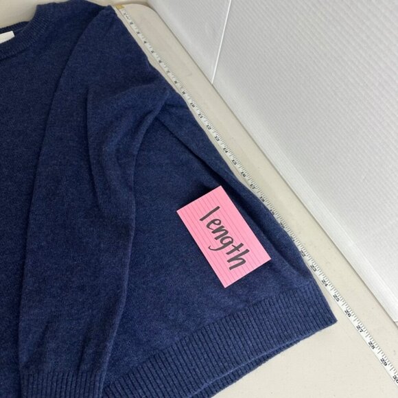 Jack & Jones Premium Deep Blue Lambswool Quiet Luxury Crewneck Sweater Size XL - Picture 6 of 11